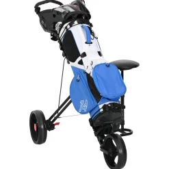 vidaXL Golf trolley met zitplaats Zwart 95 x 69 x 114 cm IJzer