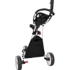 vidaXL Golf trolley Zwart en Wit Aluminium Opvouwbaar