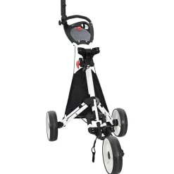 vidaXL Golf trolley Zwart en Wit Aluminium Opvouwbaar
