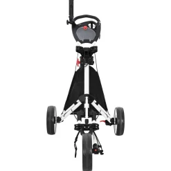 vidaXL Golf trolley Zwart en Wit Aluminium Opvouwbaar