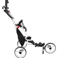 vidaXL Golf trolley Zwart en Wit Aluminium Opvouwbaar