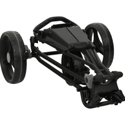 vidaXL Golf trolley Zwart IJzer Opvouwbaar