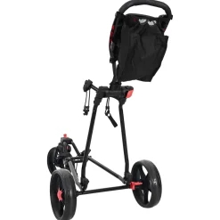 vidaXL Golf trolley Zwart IJzer Opvouwbaar
