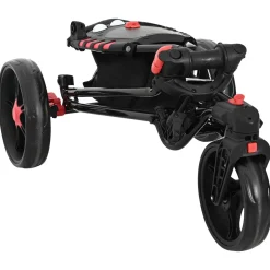 vidaXL Golf trolley Zwart IJzer Opvouwbaar