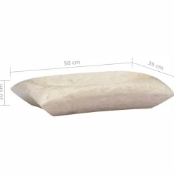 vidaXL Gootsteen 50x35x10 cm marmer crèmekleurig