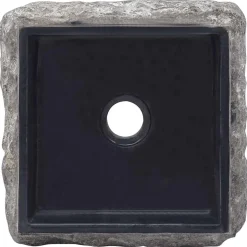 vidaXL Gootsteen 30x30x13 cm marmer zwart