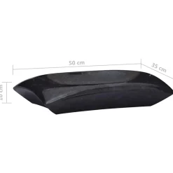 vidaXL Gootsteen 50x35x10 cm marmer zwart