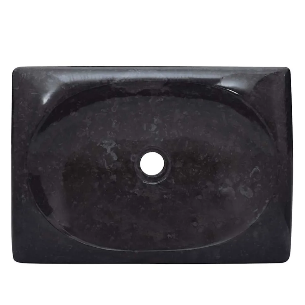 vidaXL Gootsteen 50x35x10 cm marmer zwart