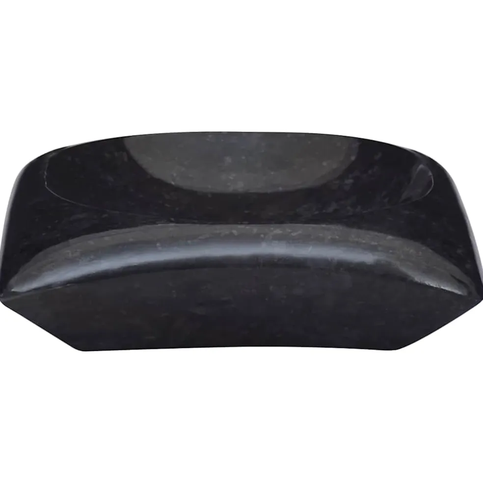 vidaXL Gootsteen 50x35x10 cm marmer zwart