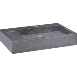 vidaXL Gootsteen 40x40x10 cm marmer grijs