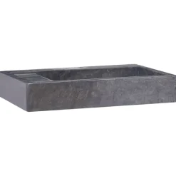 vidaXL Gootsteen 58x39x10 cm marmer zwart