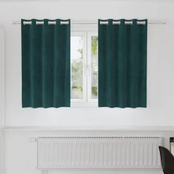 vidaXL Gordijnen 2 st Donkergroen 140 x 140 cm fluweel