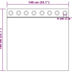 vidaXL Gordijnen 2 st Wijnrood 140 x 140 cm fluweel