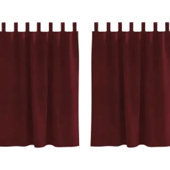 vidaXL Gordijnen 2 st Wijnrood 140 x 140 cm fluweel