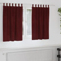 vidaXL Gordijnen 2 st Wijnrood 140 x 140 cm fluweel