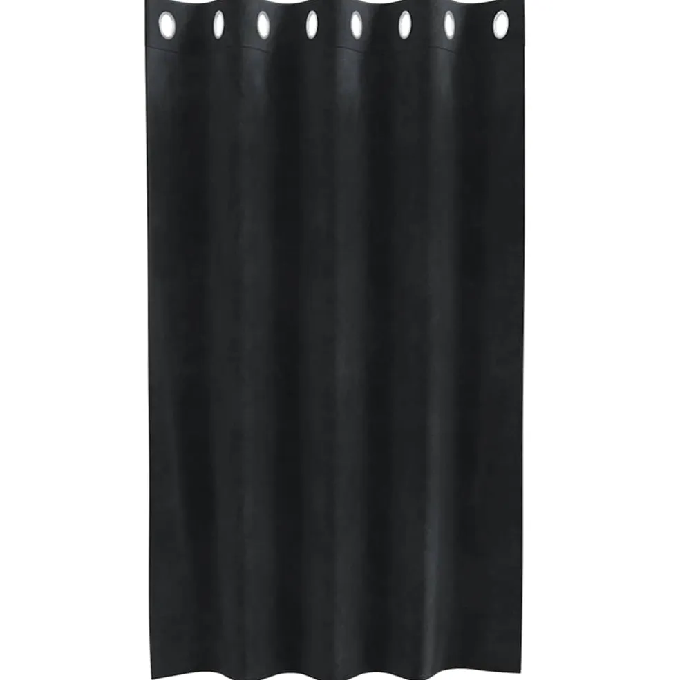vidaXL Gordijnen 2 st Zwart 140 x 140 cm fluweel