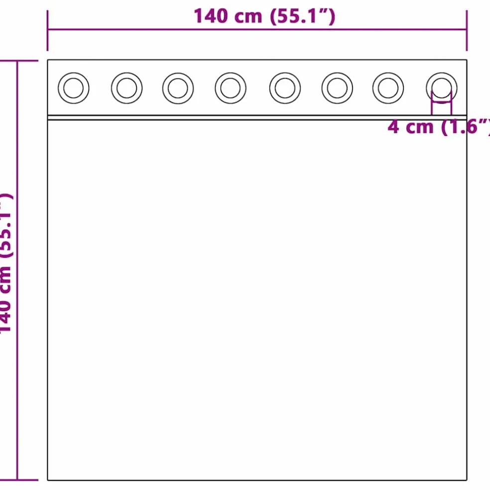 vidaXL Gordijnen 2 st Zwart 140 x 140 cm fluweel