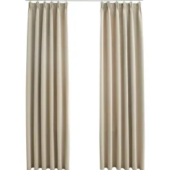 vidaXL Gordijnen verduisterend met haken 2 st 140x175 cm beige
