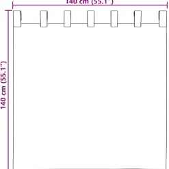 vidaXL Gordijnen Voile met lussen 2 st 140x140 cm turkoois