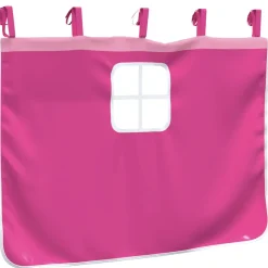 vidaXL Gordijnen voor hoogslaper met tunnel polyester roze