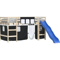 vidaXL Gordijnen voor hoogslaper polyester blauw