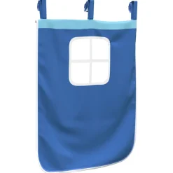 vidaXL Gordijnen voor hoogslaper met tunnel en toren blauw