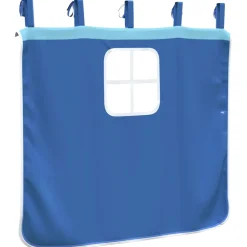 vidaXL Gordijnen voor hoogslaper met tunnel en toren blauw
