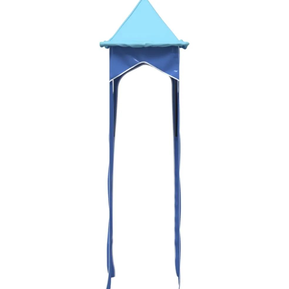 vidaXL Gordijnen voor hoogslaper met tunnel en toren blauw