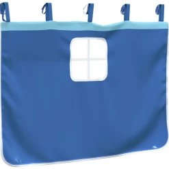 vidaXL Gordijnen voor hoogslaper met tunnel en toren blauw
