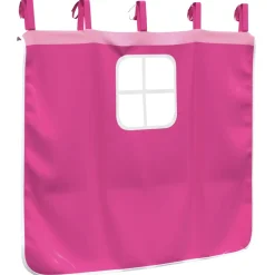 vidaXL Gordijnen voor hoogslaper met tunnel polyester roze