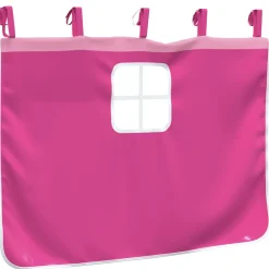 vidaXL Gordijnen voor hoogslaper met tunnel polyester roze