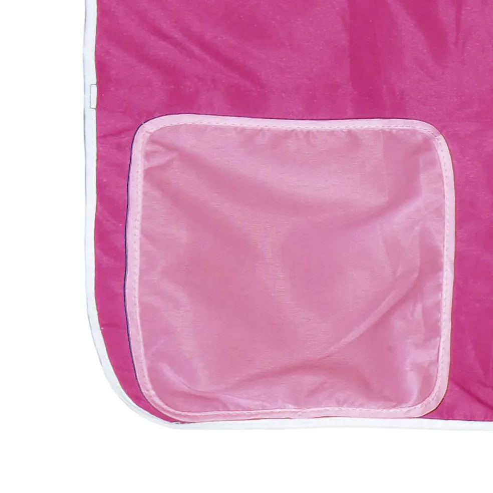 vidaXL Gordijnen voor hoogslaper met tunnel polyester roze