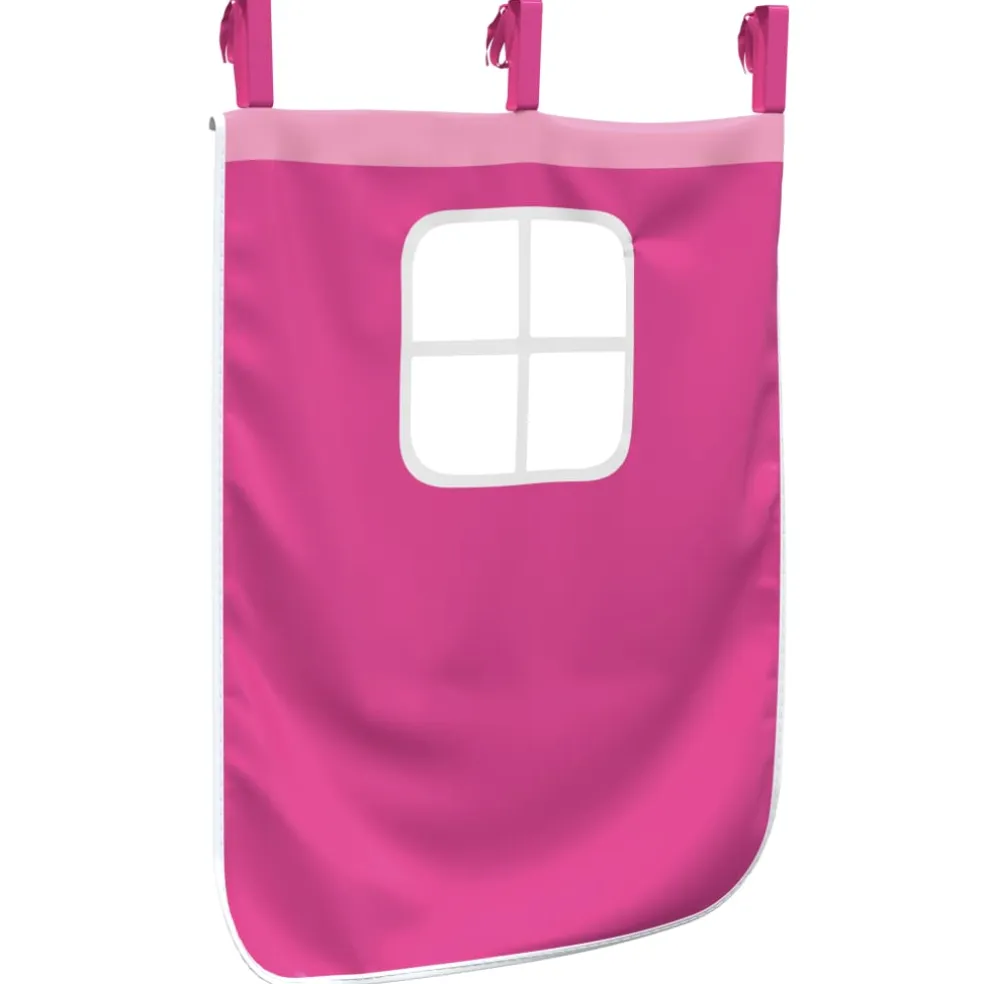 vidaXL Gordijnen voor hoogslaper met tunnel polyester roze