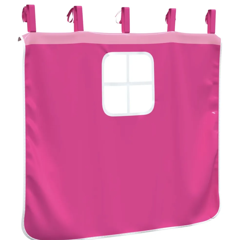 vidaXL Gordijnen voor hoogslaper met tunnel polyester roze