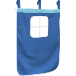 vidaXL Gordijnen voor hoogslaper met toren polyester blauw