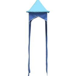 vidaXL Gordijnen voor hoogslaper met toren polyester blauw