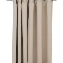 vidaXL Gordijn linnen-look verduisterend met haken 290x245 cm beige