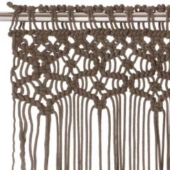 vidaXL Gordijn macramé 140x240 cm katoen taupe