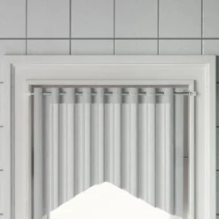 vidaXL Gordijnrails 2 st 40-60 cm aluminium wit en zilverkleurig