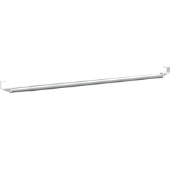 vidaXL Gordijnrails 2 st 40-60 cm aluminium wit en zilverkleurig