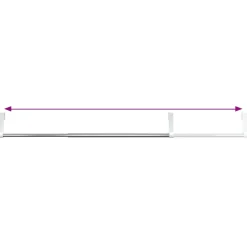 vidaXL Gordijnrails 2 st 40-60 cm aluminium wit en zilverkleurig