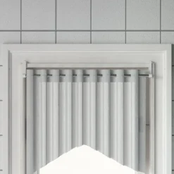 vidaXL Gordijnrails 2 st 40-60 cm aluminium wit en zilverkleurig