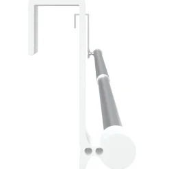vidaXL Gordijnrails 2 st 40-60 cm aluminium wit en zilverkleurig