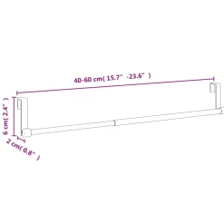 vidaXL Gordijnrails 2 st 40-60 cm aluminium wit en zilverkleurig