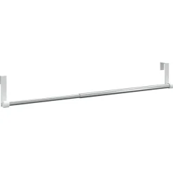 vidaXL Gordijnrails 2 st 40-60 cm aluminium wit en zilverkleurig