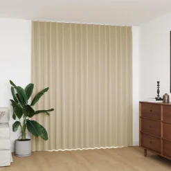 vidaXL Gordijn verduisterend met haken 290x245 cm beige