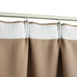 vidaXL Gordijn verduisterend met haken 290x245 cm taupe