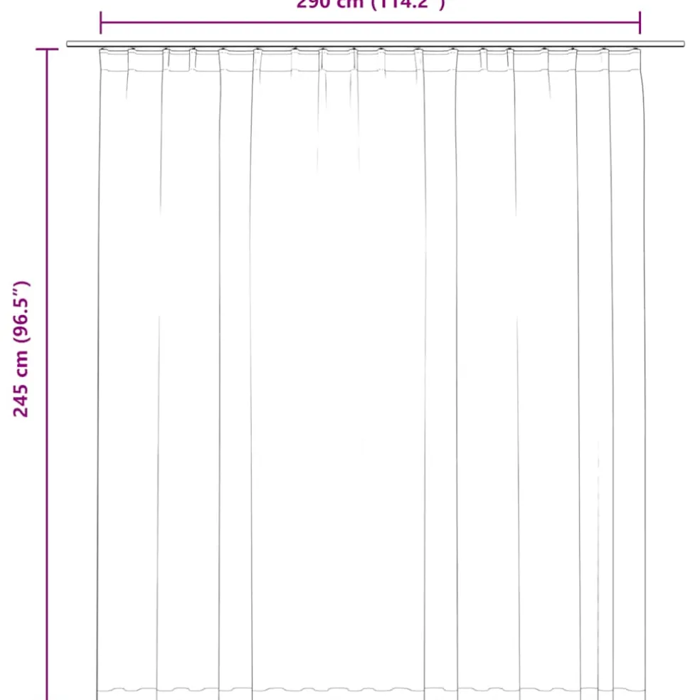 vidaXL Gordijn verduisterend met haken 290x245 cm antraciet