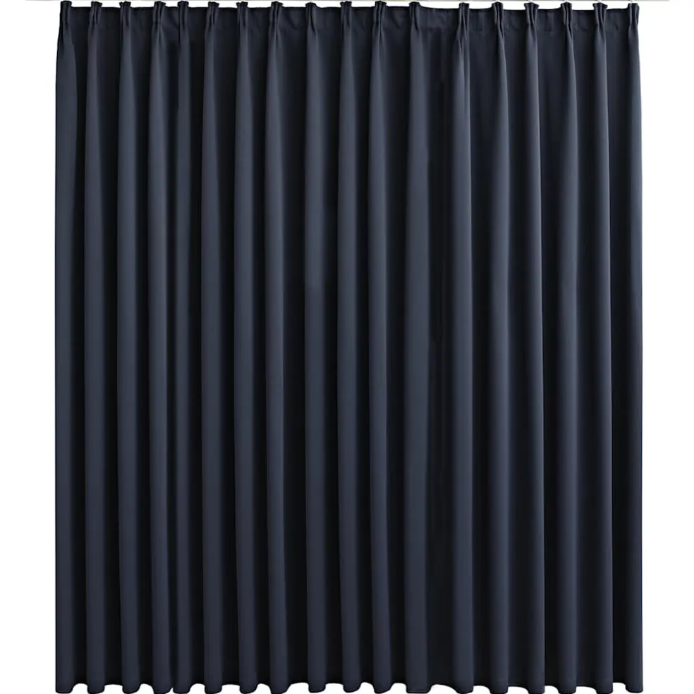 vidaXL Gordijn verduisterend met haken 290x245 cm antraciet