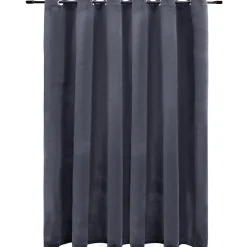 vidaXL Gordijn verduisterend met ringen 290x245 cm fluweel antraciet